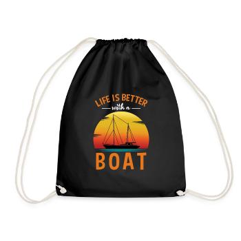 Bateau de sport Racing Boat Propriétaire de bateau Capitaine Motorboat - Sac de sport léger - noir - Devant