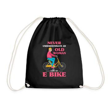 Elektrofahrrad Akku Batterie Fahrrad E-Bike - Turnbeutel - Schwarz - Vorne