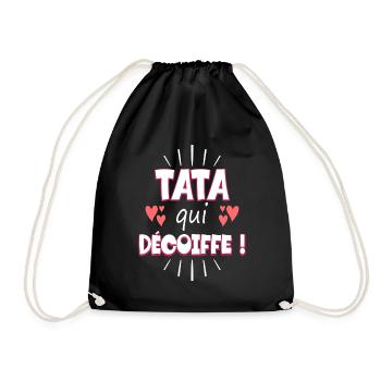 Femme Tata Qui Décoiffe Meilleure Tata - Sac de sport léger - noir - Devant