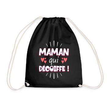 Femme Maman Qui Décoiffe Meilleure Maman - Sac de sport léger - noir - Devant