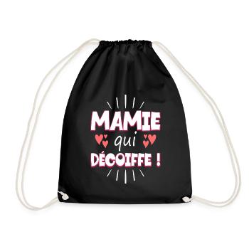 Femme Mamie Qui Décoiffe Meilleure Mamie - Sac de sport léger - noir - Devant