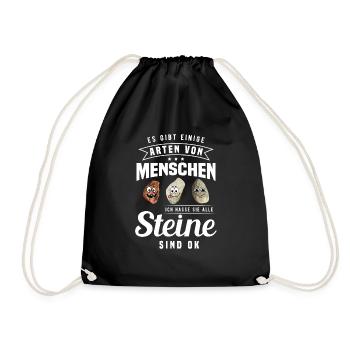 Es Gibt Einige Arten Von Menschen Ich hasse Alle - Turnbeutel - Schwarz - Vorne
