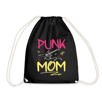 Mom Punk Rock - Turnbeutel - Schwarz - Vorne