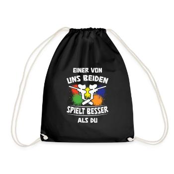 Paintbalspieler Makierer Freizeit Sport Paintball - Turnbeutel - Schwarz - Vorne
