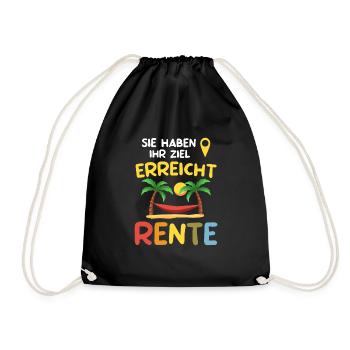 Rentner Ruhestand Rente Senior Rentenbeginn - Turnbeutel - Schwarz - Vorne