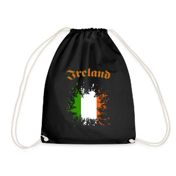 Ireland Irland - Turnbeutel - Schwarz - Vorne