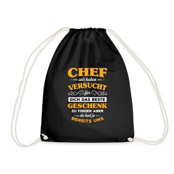 Bester Chef Der Welt Führungskraft Vorgesetzter - Turnbeutel - Schwarz - Vorne