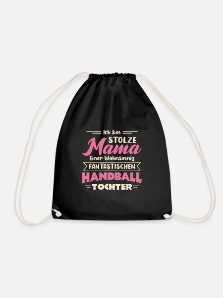 Hallen Sport Handballerin Handballverein Handball - Turnbeutel - Schwarz