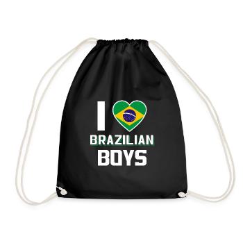 J’aime les garçons brésiliens Nationalité brésilienne - Sac de sport léger - noir - Devant
