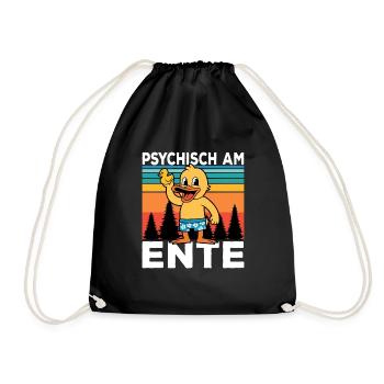 Ich Bin Am Ende Psychisch am Ente - Turnbeutel - Schwarz - Vorne