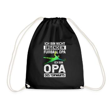 Ich Bin Nicht Irgendein Fußball Opa Torwart Opi - Turnbeutel - Schwarz - Vorne