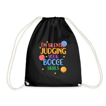 Boccia Boule Petanque - Turnbeutel - Schwarz - Vorne