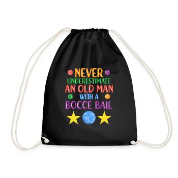 Boccia Boule Petanque - Drawstring Bag - black - Front