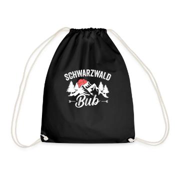 Schwarzwaldbub Schwarzwald Bollenhut Freiburg - Turnbeutel - Schwarz - Vorne