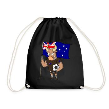 Stier Fan Australien - Turnbeutel - Schwarz - Vorne