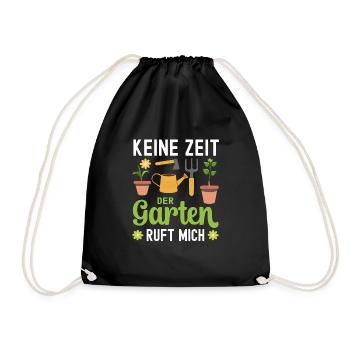 Gärtnerin Gärtner Kleingärtner Gartenarbeit Spruch - Turnbeutel - Schwarz - Vorne