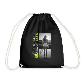 Joueur de tennis Raquette de tennis Tenue de court de tennis - Sac de sport léger - noir - Devant