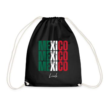 Drapeau du Mexique, fierté mexicaine - Sac de sport léger - noir - Devant