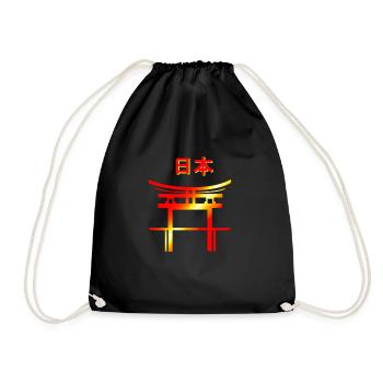 Japan characters - Drawstring Bag - black - Front
