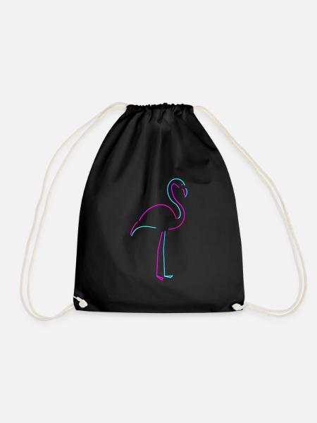 flamingo - Turnbeutel - Schwarz