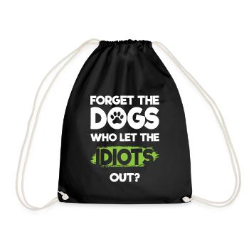 Idiot Work Evil Provocation - Drawstring Bag - black - Front