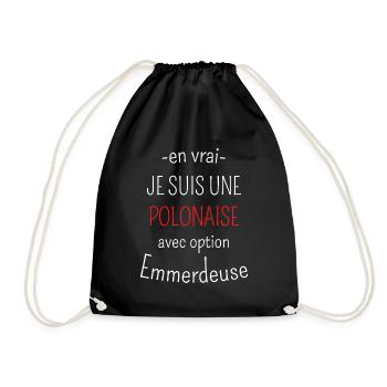 Polonaise avec option emmerdeuse - Sac de sport léger - noir - Devant