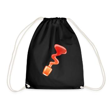 Nail polish Nail art design nails fingernails manicure - Drawstring Bag - black - Front