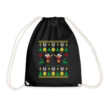 Nutcracker Time Cooles Weihnachtsmotiv Christmas - Turnbeutel - Schwarz - Vorne
