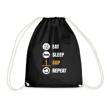 Eat Sleep SUP Repeat Stand Up Paddle - Sac de sport léger - noir - Devant