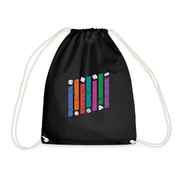 Jeu de plateau dés jeu de plateau jeu nerd - Sac de sport léger - noir - Devant