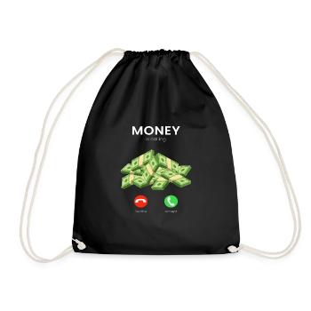Money Is Calling Money Millionaire Trader - Drawstring Bag - black - Front