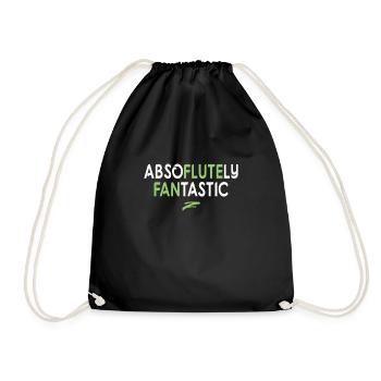 Absflutely Fantastic Flute Instrument - Drawstring Bag - black - Front