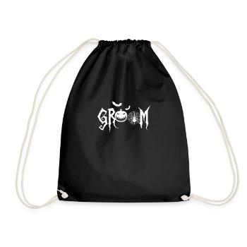 Halloween Groom Pumpkin Spider Funny Matching - Sac de sport léger - noir - Devant
