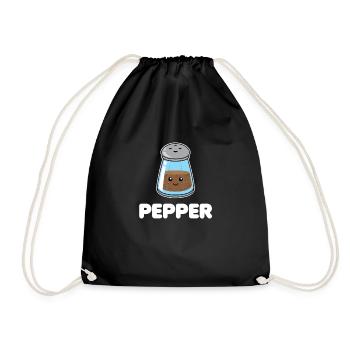 Halloween Pepper Funny Matching Couple Gift Partie 2 - Sac de sport léger - noir - Devant