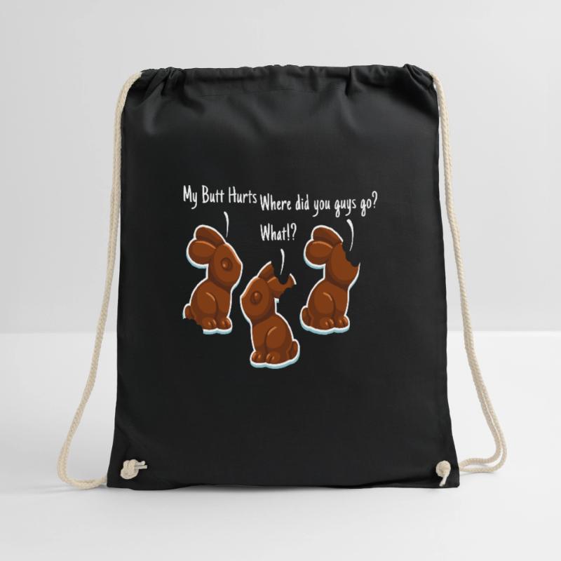 Chocolate Easter Easter Rabbit Drawstring Bag