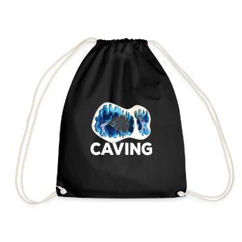 Caving Cave Cave Cave Research - Drawstring Bag - black - Front