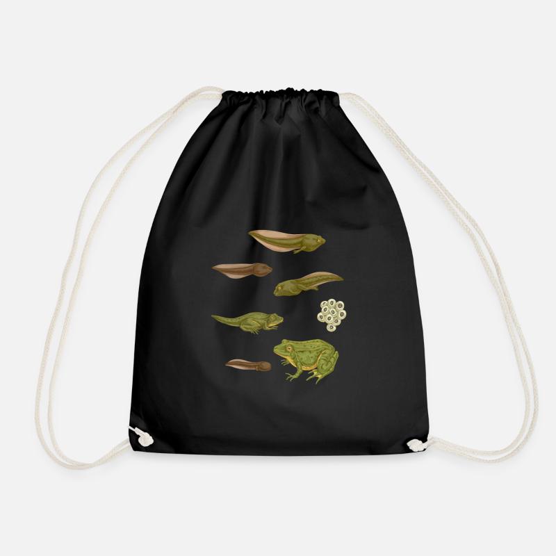 Frosch Tier Laubfrosch Amphibie Quak - Turnbeutel - Schwarz