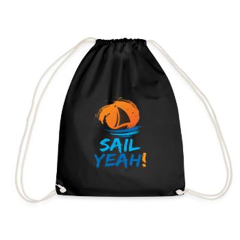 Sail Ouais bateau bateau voile - Sac de sport léger - noir - Devant
