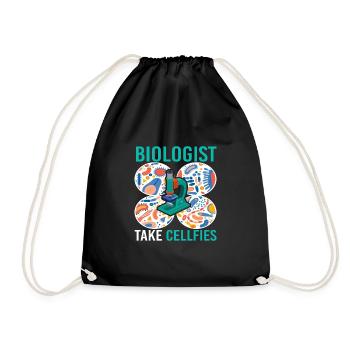 Biologist Take Cellfies Microbiology - Drawstring Bag - black - Front