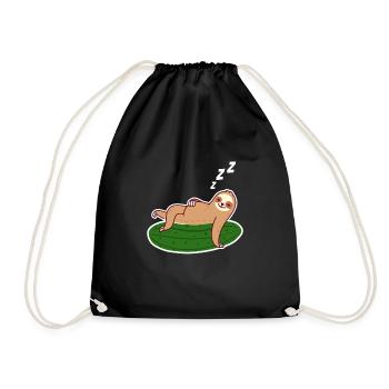 Pickles Sloth Cucumber Pickle - Drawstring Bag - black - Front