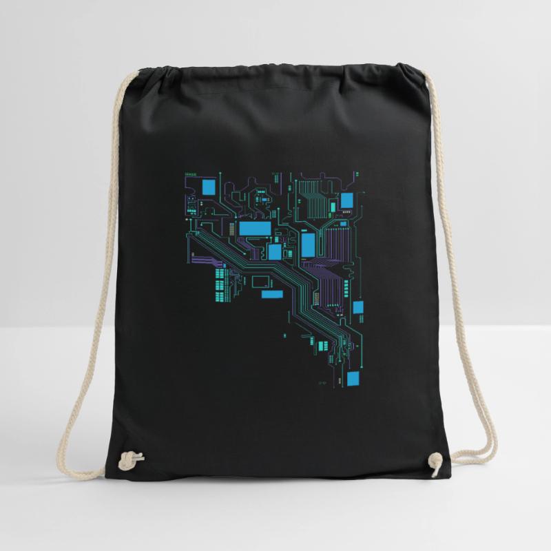 Computer Cpu Computer Scientist Hacker Drawstring Bag