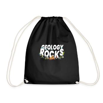 Geology Rocks Geology Steine Sammeln - Turnbeutel - Schwarz - Vorne