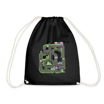 Play carpet Play mat massage - Drawstring Bag - black - Front