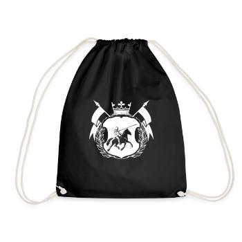 Jeu de rôle de cheval chevalier médiéval - Sac de sport léger - noir - Devant