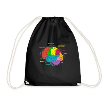 Diagramme Neurologie du cerveau Science - Sac de sport léger - noir - Devant