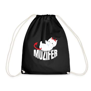 Muzifer Chat Chat Chat Diable Lucifer - Sac de sport léger - noir - Devant