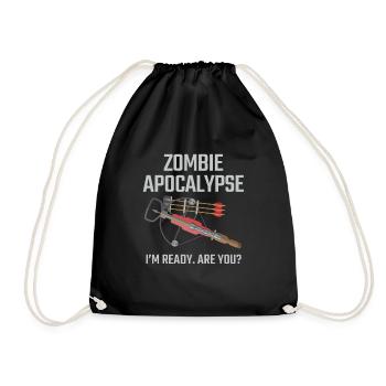 Armbrust Zombie Apocalypse Bogensport - Turnbeutel - Schwarz - Vorne