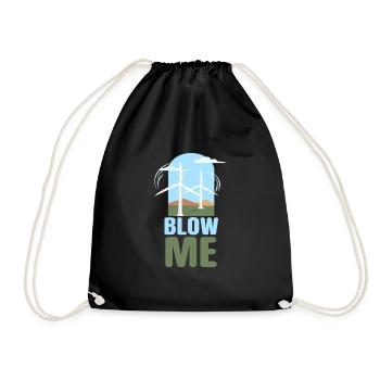 Blow Me Wind Power Wind Power - Drawstring Bag - black - Front