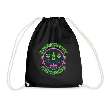 Massage Therapy Physiotherapist Masseur - Drawstring Bag - black - Front