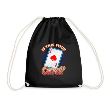 Is This Your Card? Sorcerer - Drawstring Bag - black - Front